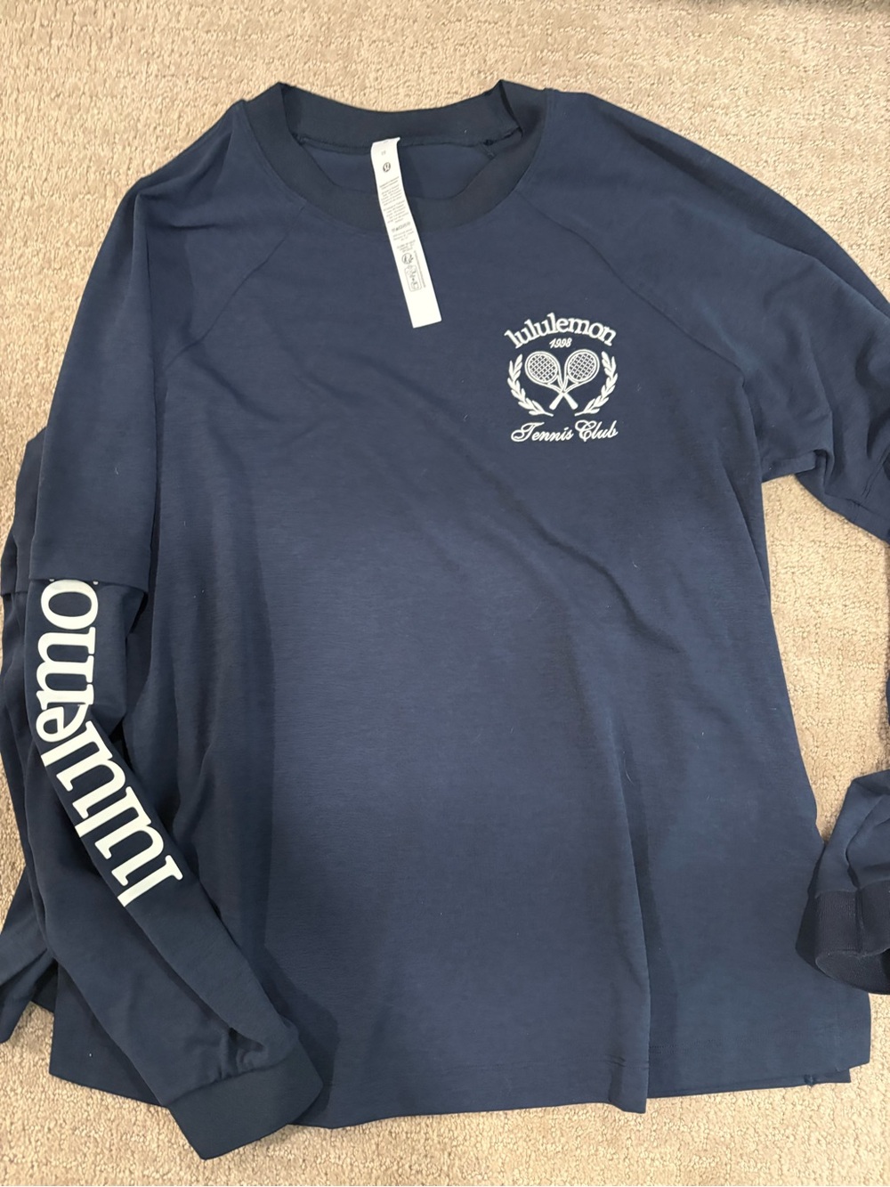lululemon athletica Navy Tennis Club Long Sleeve Tee